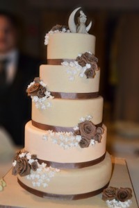 Torta nuziale tortora